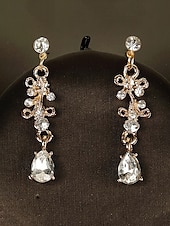 billige Hårtilbehør for kvinner-glitrende diamant tiara krone og halskjede sett – gullbelagte brudesmykker med øredobber, perfekt for bryllup, konkurranser og spesielle anledninger