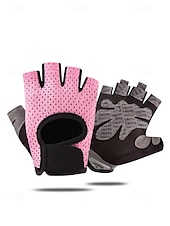 abordables Guantes de hombre-Guantes de ciclismo transpirables de medio dedo con agarre antideslizante: guantes deportivos ligeros y acolchados para hombres y mujeres, perfectos para andar en bicicleta, hacer ejercicio en el gimnasio y actividades al aire libre.