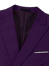 cheap Formal Suits-Men&#039;s Wedding Suits Homecoming Suits Black White Business Formal Solid Colored Tailored Fit 2 Piece Double Breasted Six-buttons