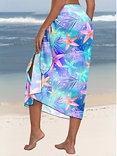 abordables Jupe portefeuille-Maillots de bain femmes avec un caché drapé Maillots de bain Vacances Vintage Tropical Sans manches