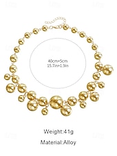 billiga Kvinnors halsband-guld statement halsband och örhängen set – djärva bubbeldesignsmycken för kvinnor, perfekta för fester, bröllop och speciella tillfällen
