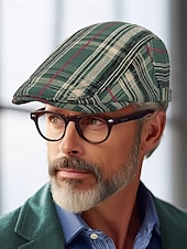 abordables Chapeaux pour hommes-casquette plate à carreaux pour homme – chapeau gavroche de style vintage pour la Saint-Patrick, tenues décontractées, activités de plein air et vêtements de tous les jours
