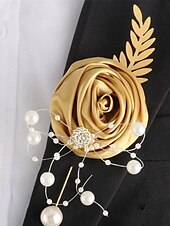 billiga Brudbuketter-Bröllops handledsblommor boutonnierer bröllop  speciellt tillfälle  event  fest tyger blomstilar