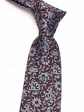 baratos Gravatas masculinas e gravatas borboleta-gravatas masculinas vintage com estampa floral e paisley – conjunto elegante de gravatas de seda para casamentos, eventos formais e roupas de escritório