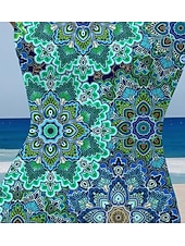 ieftine Costume Întregi-Costum de baie femei dintr-o bucată cu efect de subțiere monokini boho fără spate control al burții talie înaltă îngust ținute de vacanță pentru plajă ombre gât U fără mânecă