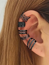cheap Women&#039;s Earring-Gold Ear Cuff Set – Non-Piercing Alloy Ear Wraps with Unique Design, Minimalist Style for Women, Perfect for Parties, Everyday Wear and Gifts
