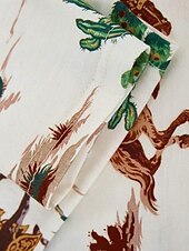 tanie Koszulka ze zwierzętami-Damskie Podkoszulek Graficzny Konik Codzienny Długi rękaw Półgolf Zwykłe topy Codzienny Nadruk Ecru Wiosna Jesień