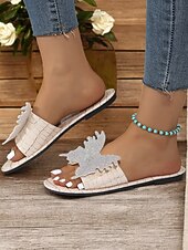 economico Infradito da Vacanza-sandali da donna con farfalla e strass blu – eleganti calzature estive per la spiaggia, le vacanze e gli outfit casual