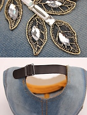 abordables Chapeaux pour femmes-casquette de baseball en denim à imprimé floral pour femme avec détails en strass et perles – chapeau décontracté tendance pour l&#039;extérieur, le quotidien et l&#039;été