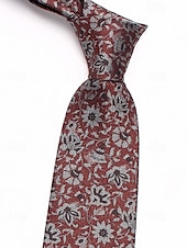 baratos Gravatas masculinas e gravatas borboleta-gravatas masculinas vintage com estampa floral e paisley – conjunto elegante de gravatas de seda para casamentos, eventos formais e roupas de escritório