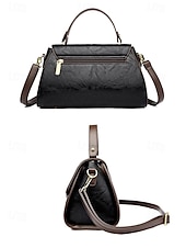 olcso Kézitáskák és bevásárlótáskák-vintage virágos gravírozott műbőr kézitáska – női retro crossbody táska felső fogantyúval alkalmi és hivatalos alkalmakra bor fekete fehér