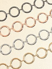 abordables Cinturón de mujer-Cinturón circular de cadena dorada para mujer: joyería de moda para ropa de playa, fiestas y conjuntos de verano