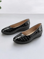 ieftine Pantofi Joși de Damă-pantofi dama din piele lacuita cu model crocodil – pantofi eleganti si confortabili pentru tinuta de birou si ocazii formale