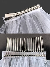 cheap Women&#039;s Hair Accessories-Elegant Two-Layer Bridal Veil with Soft Tulle – Classic Wedding Accessory for Brides, Ideal for Traditional and Formal Weddings