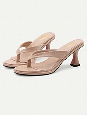 baratos Sandálias de Férias-sandálias femininas nude com saltos esculpidos da moda – sapatos confortáveis para ocasiões casuais e chiques