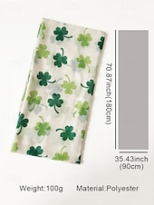 economico Sciarpe da donna-sciarpa trifoglio di San Patrizio per donna, leggera sciarpa con stampa trifoglio, accessorio verde festoso per feste, celebrazioni e uso quotidiano
