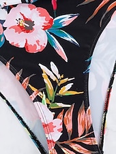 billiga Onesies-Dam Badkläder En bit Baddräkt Öppen rygg Magkontroll Hög midja Smal Semester Standkläder Grafisk V-hals Ärmlös Baddräkter