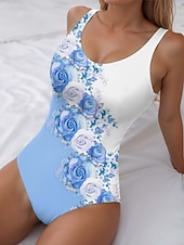 cheap One-piece swimsuits-Women&#039;s Swimsuits One Piece Monokini Swimsuit Backless Tummy Control High Waist Slim Vacation Beach Wear Ombre U Neck Sleeveless Bathing Suits