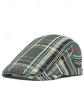 abordables Chapeaux pour hommes-casquette plate à carreaux pour homme – chapeau gavroche de style vintage pour la Saint-Patrick, tenues décontractées, activités de plein air et vêtements de tous les jours