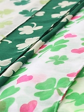 economico Sciarpe da donna-sciarpa trifoglio di San Patrizio per donna, leggera sciarpa con stampa trifoglio, accessorio verde festoso per feste, celebrazioni e uso quotidiano