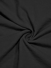 preiswerte bedruckte Kleider aus Baumwolle und Leinen-Damen Minikleid Baumwoll-Leinen-Kleider Freizeitkleid Stilvoll Basic Lässig Urlaub Täglich Lässiger Schnitt Einfach Dreiviertelarm Rundhalsausschnitt Grün Khaki Dunkelblau Sommer Frühling Herbst