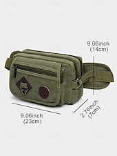 levne Pánské tašky-pánská odolná plátěná crossbody kabelka s více kapsami – ležérní outdoorová taška přes rameno pro cestování, turistiku a každodenní použití černá armádní zelená hnědá