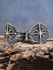 billige Menns smykker-kompassringer i vikingstil for menn – retro smykker i rustfritt stål for cosplay, daglig bruk og gaver