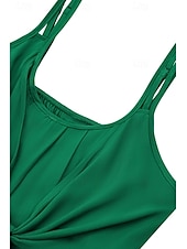 economico Abiti da vacanza-Per donna Vestito maxi Abito casual Abito linea A Abito sottoveste Moda Essenziale Informale Da mare Giornaliero Standard Liscio Senza maniche A V Giallo Verde Estate Primavera
