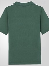 お買い得  メンズプリントポロシャツ-男性用 ボタンアップポロ ゴルフシャツ カジュアル スポーツ ラペル 半袖 ファッション ベーシック カラーブロック パッチワーク ボタン 夏 グリーン ボタンアップポロ