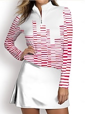 billiga Polos &amp;amp; kvartsdragkedjor-Dam Vandringspolotröja Violett Svart Rosa Långärmad Solskydd Överdelar Höst Vinter Golfkläder för damer Kläder Outfits Bär kläder