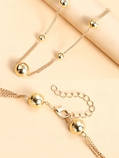 billiga Kvinnors halsband-guld statement halsband och örhängen set – djärva bubbeldesignsmycken för kvinnor, perfekta för fester, bröllop och speciella tillfällen
