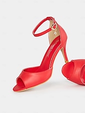 preiswerte Damensandalen-goldene Peep-Toe-Stilettos für Damen mit Fesselriemchen, elegantes Design für Hochzeiten, Partys und formelle Anlässe
