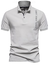 abordables Polo Élite para Hombres-Hombre polo de punto polo de negocios Formal Trabajo Cuello Vuelto Manga Corta Geométrico Botones Verano Negro Blanco Azul Piscina Gris polo de punto