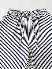 economico Pantaloni-Per donna Chino Di tendenza Streetwear Lunghezza intera Vita alta Banda Tasche Cinturino elastico comodo Morbido Comodo Media elasticità Esterno Strada Nero Blu Estate Primavera Standard