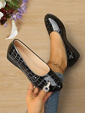 ieftine Pantofi Joși de Damă-pantofi dama din piele lacuita cu model crocodil – pantofi eleganti si confortabili pentru tinuta de birou si ocazii formale