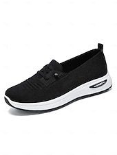 ieftine Adidași de Damă-adidași de damă gri din tricot cu talpă cu pernă de aer – pantofi ușori și respirabili pentru mers, călătorii și ținute casual