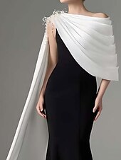 preiswerte SCHWARZ-Trompete / Meerjungfrau Abendkleider Elegant Kleid Formal Hochzeit Bodenlanger Rock Ärmellos Schulterfrei Stretch-Krepp mit Plissee 2025