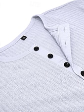  Per uomo Maglia Henley Canotta Muscolare Maglietta a Maglia a Coste Maglietta Maniche Corte Semplice Moda Designer Essenziale Henley Vacanza Streetwear Uscire Estate Verde scuro Maglietta Henley