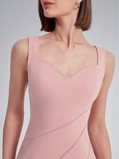 cheap Chiffon Dress-Asymmetric Sweetheart Neckline Dress