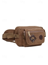 levne Pánské tašky-pánská odolná plátěná crossbody kabelka s více kapsami – ležérní outdoorová taška přes rameno pro cestování, turistiku a každodenní použití černá armádní zelená hnědá