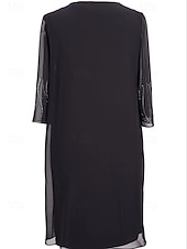 abordables Robe de cocktail-Femme robe longue Robe casual Robe Trapèze Elégant mode Décontractées Soirée du quotidien Fiançailles Standard Plein Sans Manches Col Ras du Cou Noir Bleu de minuit Eté Printemps