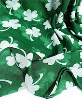 economico Sciarpe da donna-sciarpa trifoglio di San Patrizio per donna, leggera sciarpa con stampa trifoglio, accessorio verde festoso per feste, celebrazioni e uso quotidiano