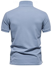 abordables Polo Élite para Hombres-Hombre polo de punto polo de negocios Formal Trabajo Cuello Vuelto Manga Corta Geométrico Botones Verano Negro Blanco Azul Piscina Gris polo de punto