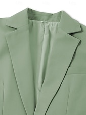 voordelige Bruiloftspakken-Heren Trouwpakken Champagne Salie Mode Formeel Zomer Effen Kleur Tailored Fit 3-delig Enkel Knoop Twee-knopen