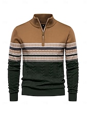 cheap Men&#039;s Golf Clothing-Men&#039;s Sweater White Dark Navy Navy Blue Long Sleeve Top Golf Attire Clothes Outfits Wear Apparel