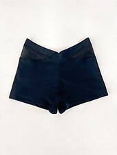 billige Bikinitruser-Dame Badetøy Stretchy boksershorts Badedrakt Høy Midje Ferie Strand Klær Helfarge Ermeløs Badedrakter