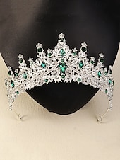 billige Hårtilbehør for kvinner-glitrende diamant tiara krone og halskjede sett – gullbelagte brudesmykker med øredobber, perfekt for bryllup, konkurranser og spesielle anledninger
