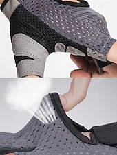 abordables Guantes de hombre-Guantes de ciclismo transpirables de medio dedo con agarre antideslizante: guantes deportivos ligeros y acolchados para hombres y mujeres, perfectos para andar en bicicleta, hacer ejercicio en el gimnasio y actividades al aire libre.