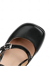 olcso Block Heels-női retro dupla pántos mary jane sarkú cipő – vaskos blokksarkú, kerek orrú pumpák vintage, cosplay és mindennapi viselethez