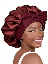 abordables Chapeaux pour femmes-bonnet de nuit en satin de soie avec nœud pour femme – protection des cheveux douce, confortable et élégante, disponible en plusieurs couleurs